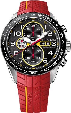 GRAHAM LONDON 2STEA.B15A.K116F Silverstone Racing Red Yellow replica watch
